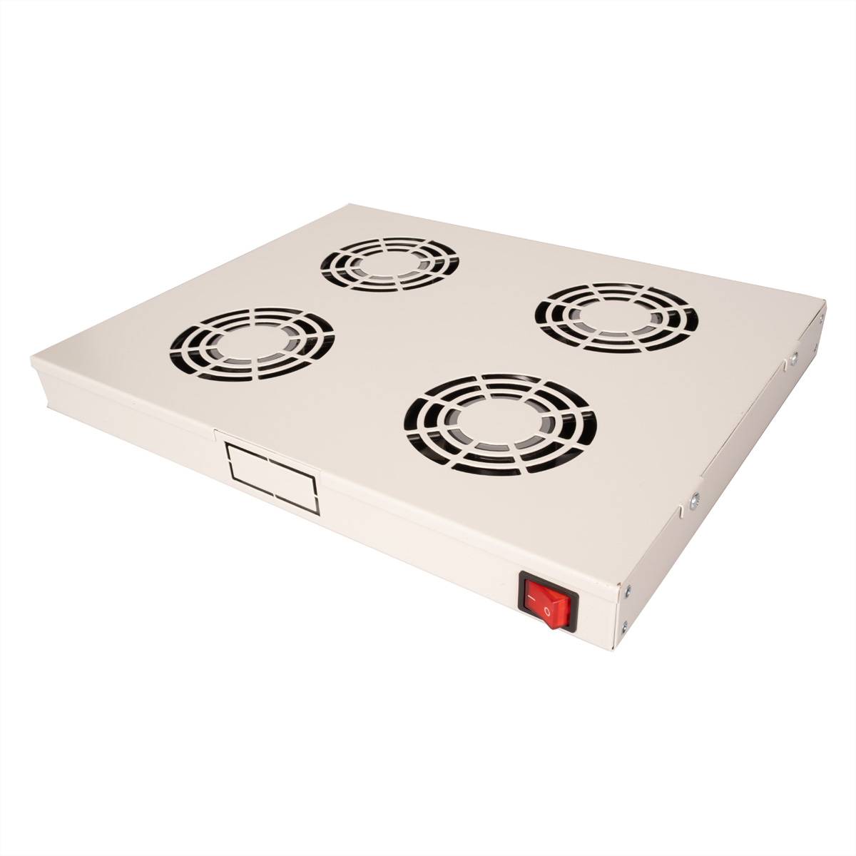 ROLINE 19-Zoll Lüftereinheit 4 Lüfter, ON/OFF grau