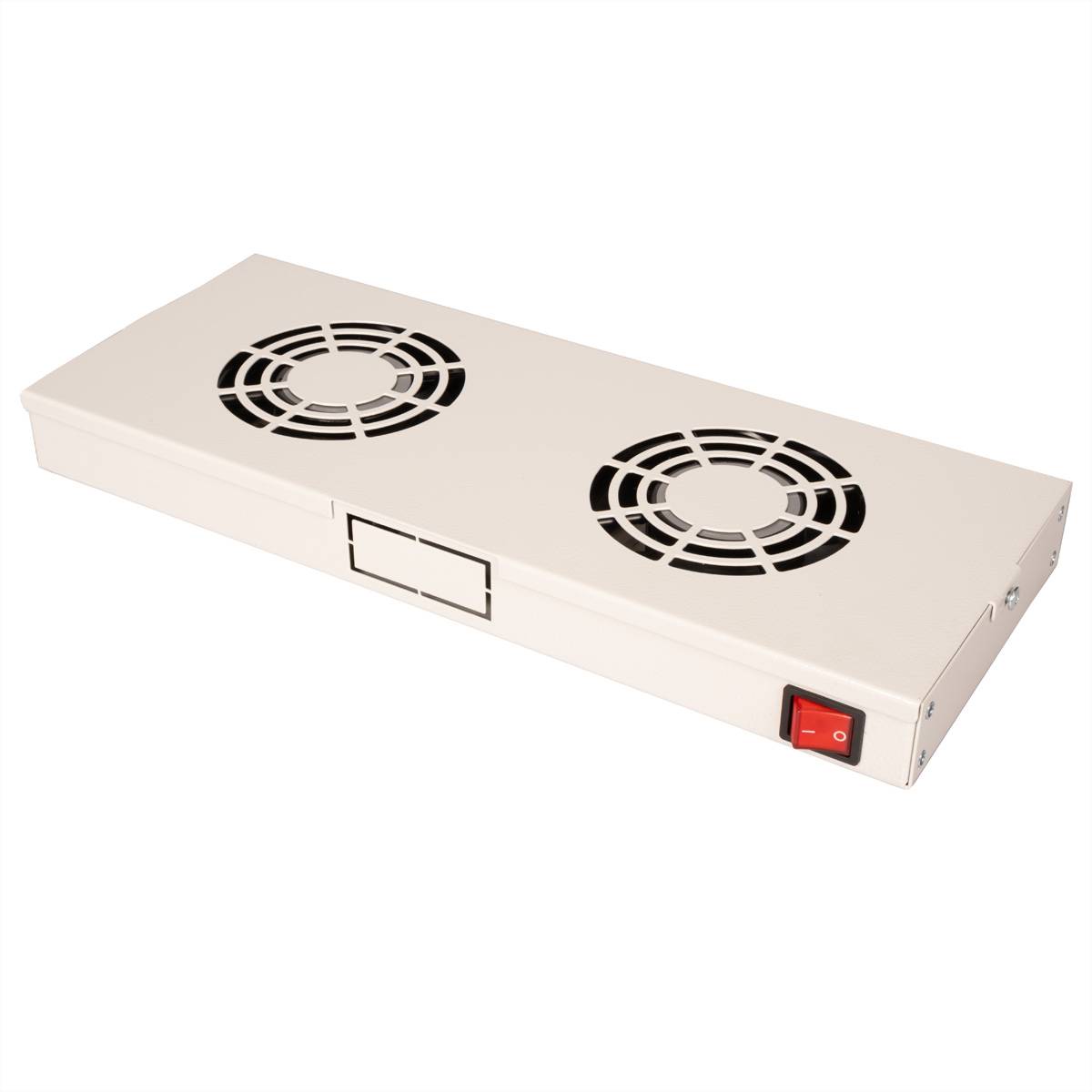 ROLINE 19-Zoll Lüftereinheit 2 Lüfter, ON/OFF grau