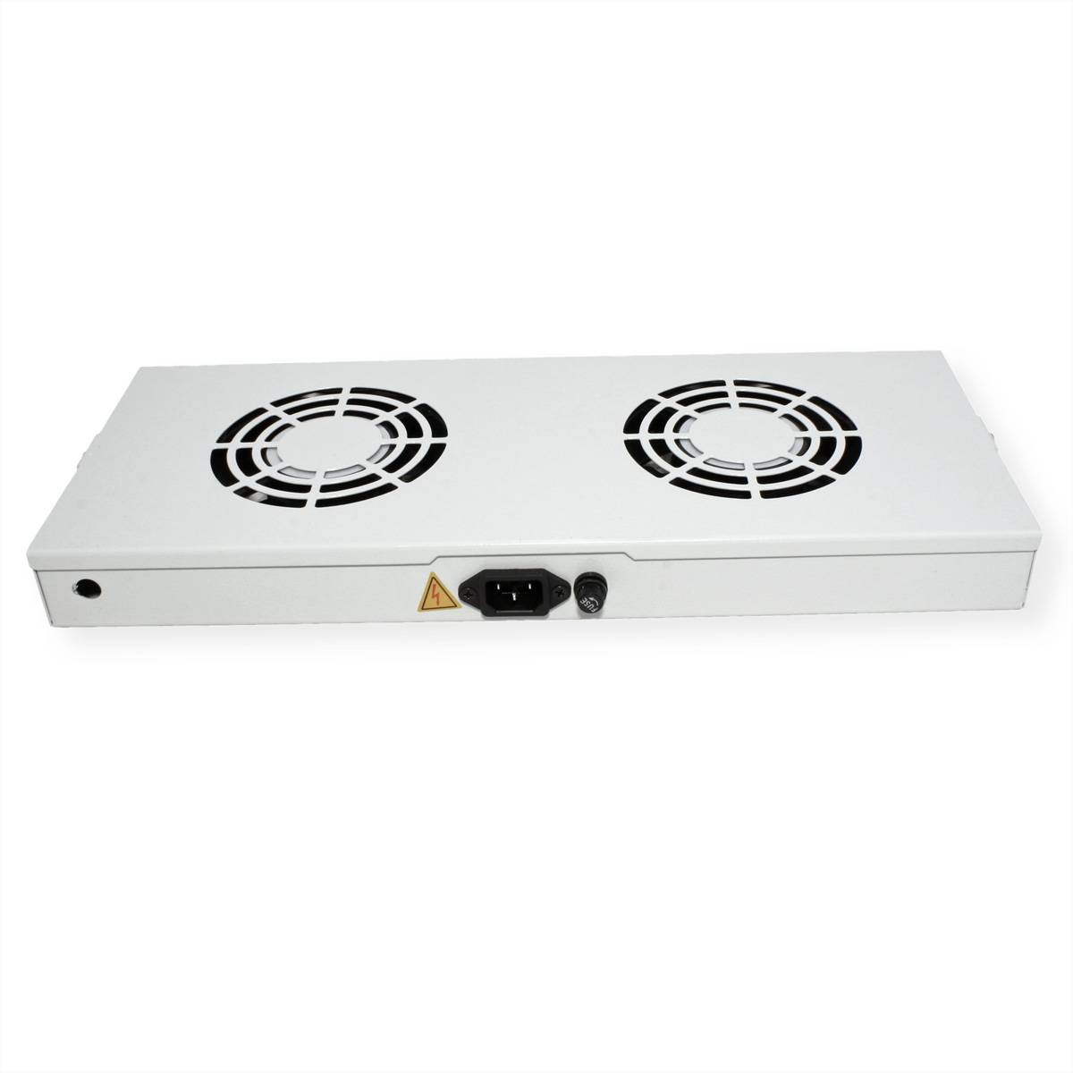 ROLINE 19-Zoll Lüftereinheit 2 Lüfter, ON/OFF grau