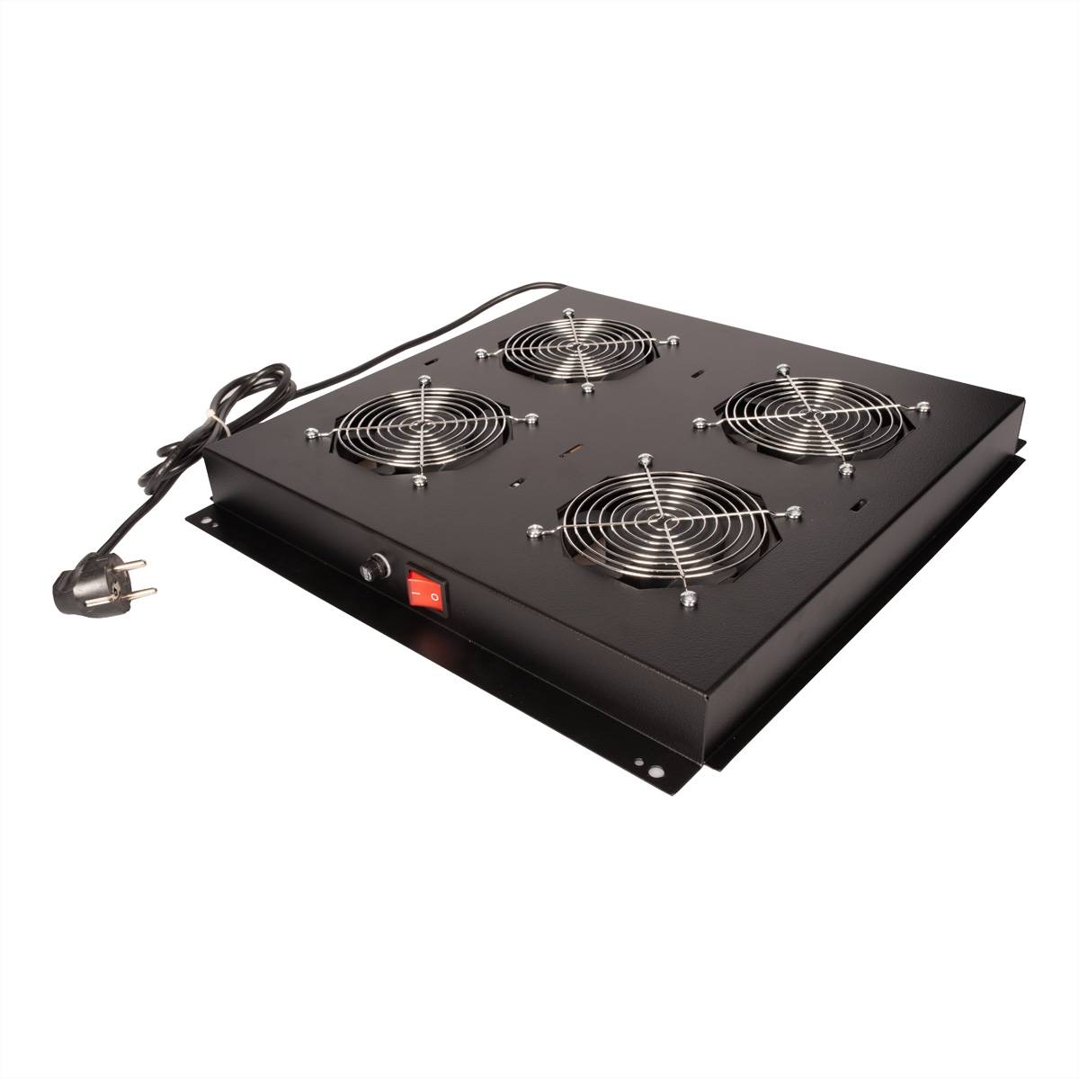 ROTRONIC-SECOMP - Roline - Rack - Lüfter Kit - with 4 fans - Dach - Jet Black, RAL 9005 - 48.3 cm (19"")