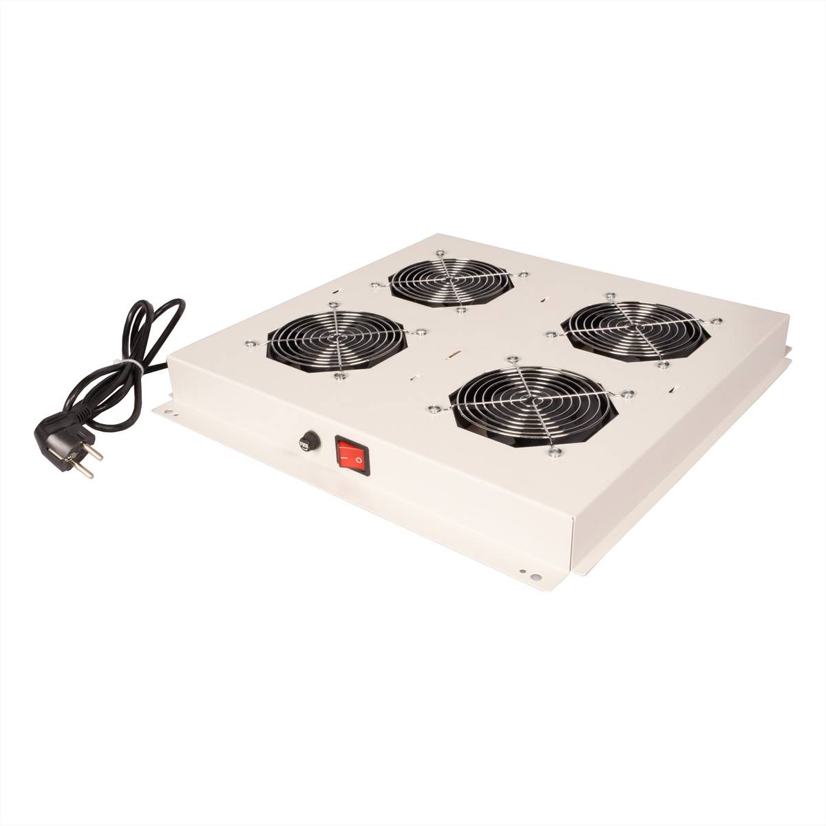 ROTRONIC-SECOMP - Roline - Rack - Lüfter Kit - with 4 fans - Dach - Hellgrau, RAL 7035 - 48.3 cm (19"")