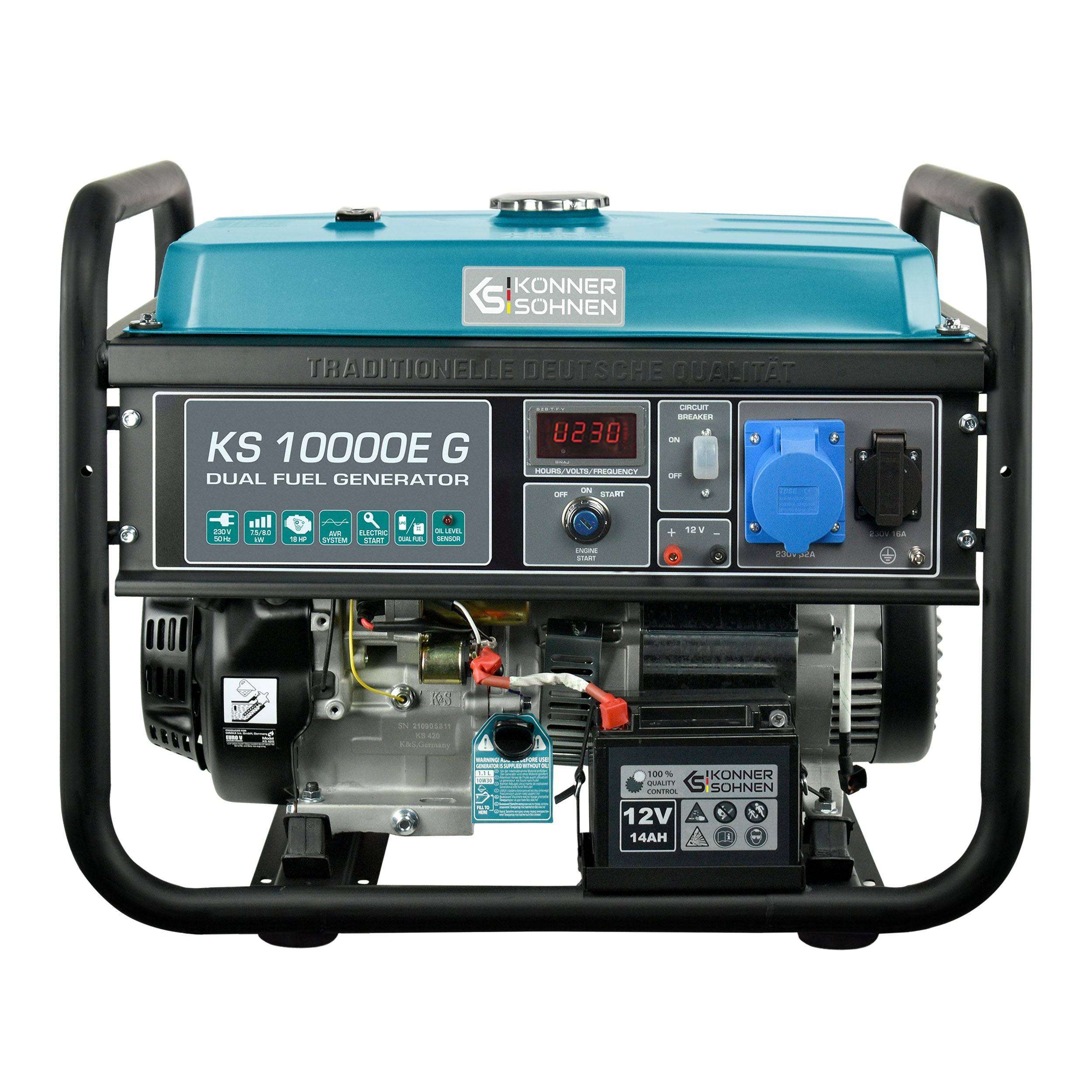 LPG/Benzin-Generator "Könner & Söhnen" KS 10000E G