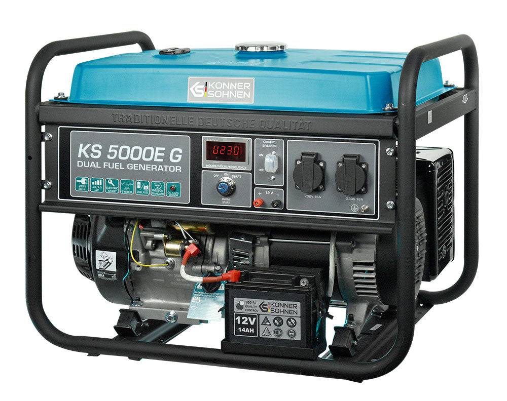 LPG/Benzin-Generator "Könner & Söhnen" KS 5000E G