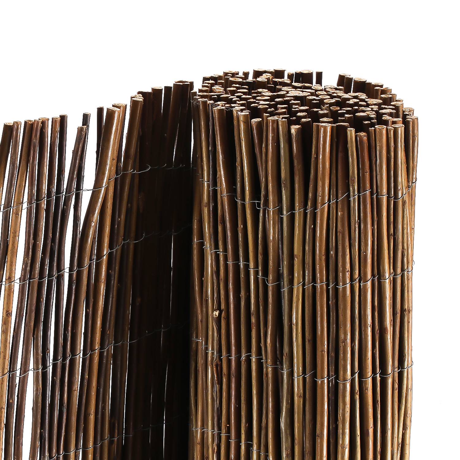 Weidenzaun Weidenmatte 120 x 300cm Sichtschutz Sichtschutzmatte Zaun für Garten, Terrasse und Balkon