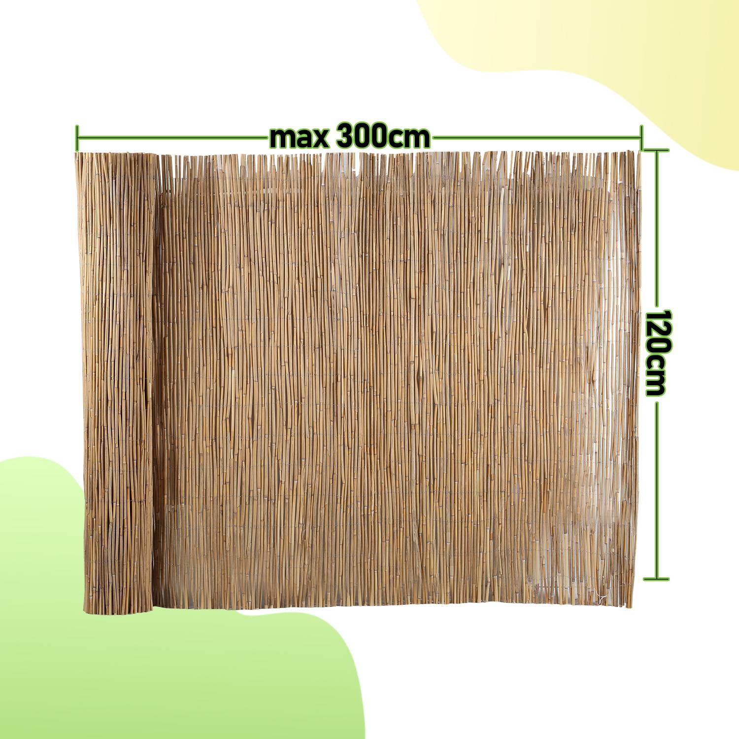 Schilfrohrmatte 120x300cm Schilfmatte Sichtschutzmatte Windschutz Sichtschutz für Balkon, Garten, Terrasse