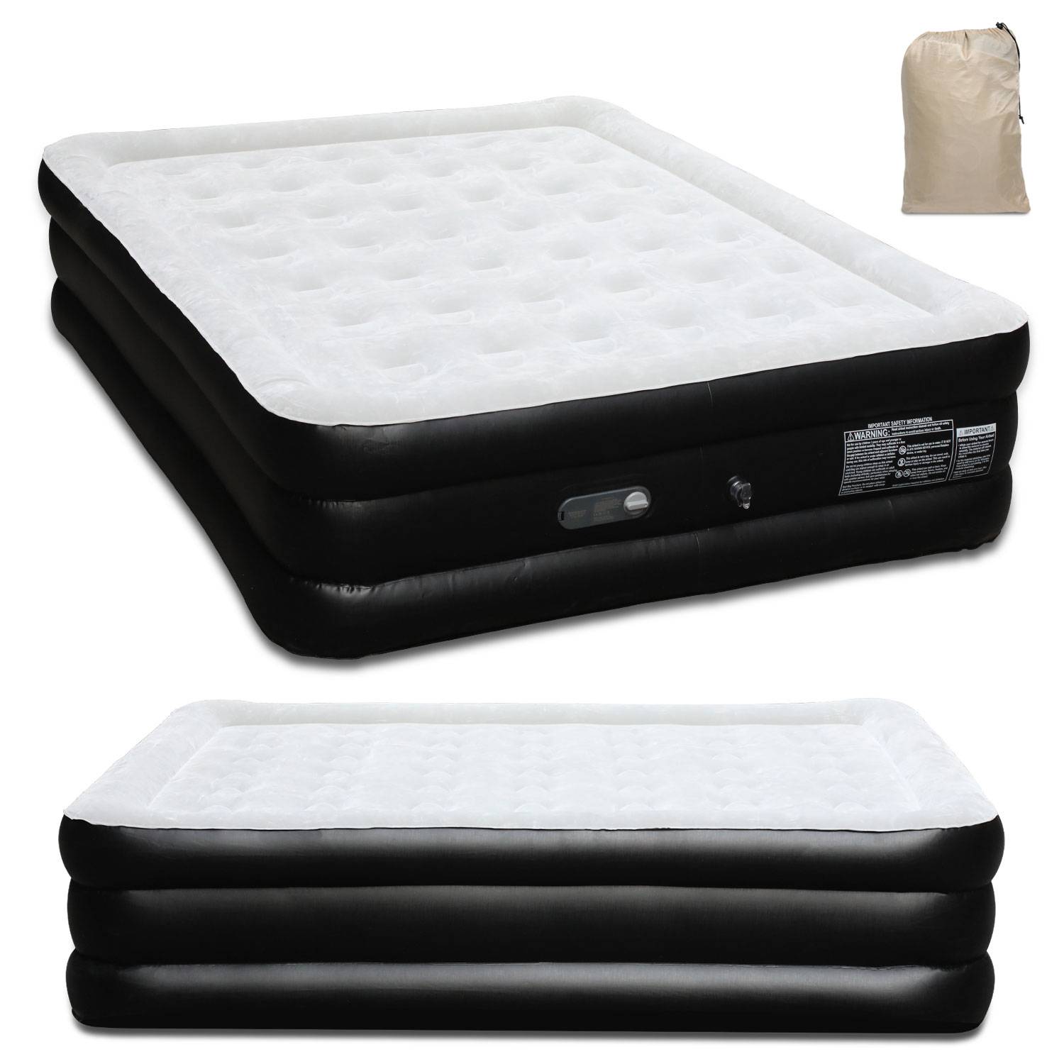 Luftmatratze 1 Personen Luftbett Selbstaufblasend 190×100×46cm Aufblasbare Matratze mit Elektrischer