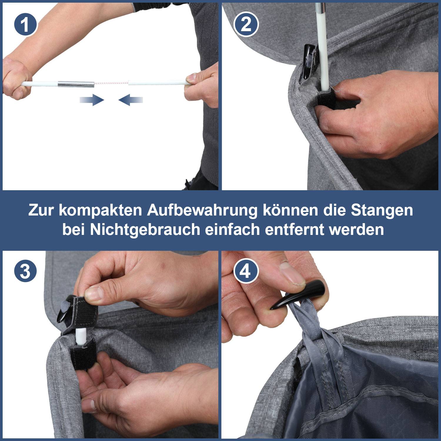 100L pfandflaschen aufbewahrung mit Deckel, Groß Behälter Leergut Flaschensammler Küche Abstellraum Flaschentasche Grau