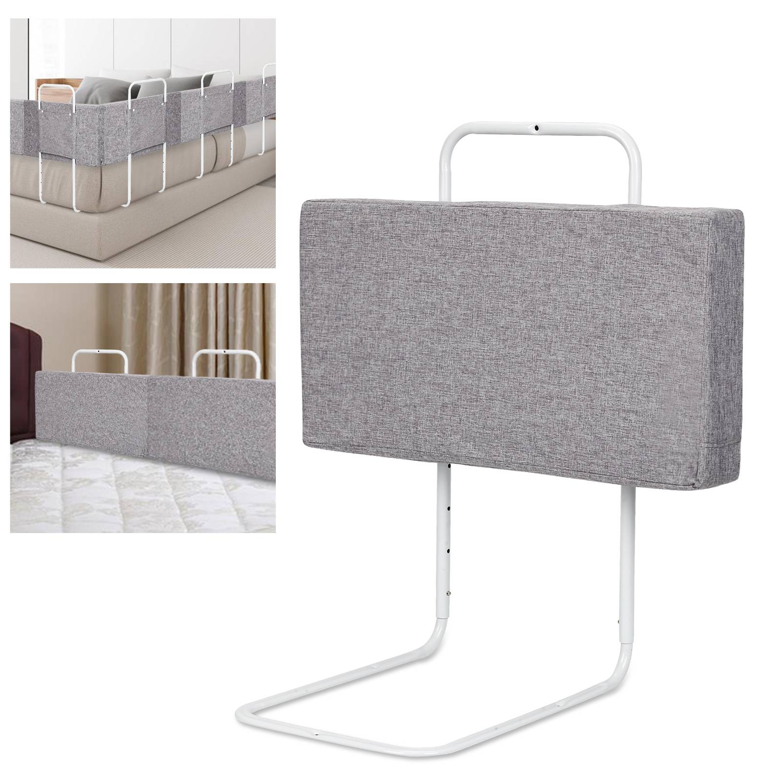 60cm Bettschutzgitter Bettgitter Kinder Höhenverstellbares Gitterbettgitter Bettfallschutz Kinderbettgitter Baby Für Kleinkinder Oder Senioren Grau