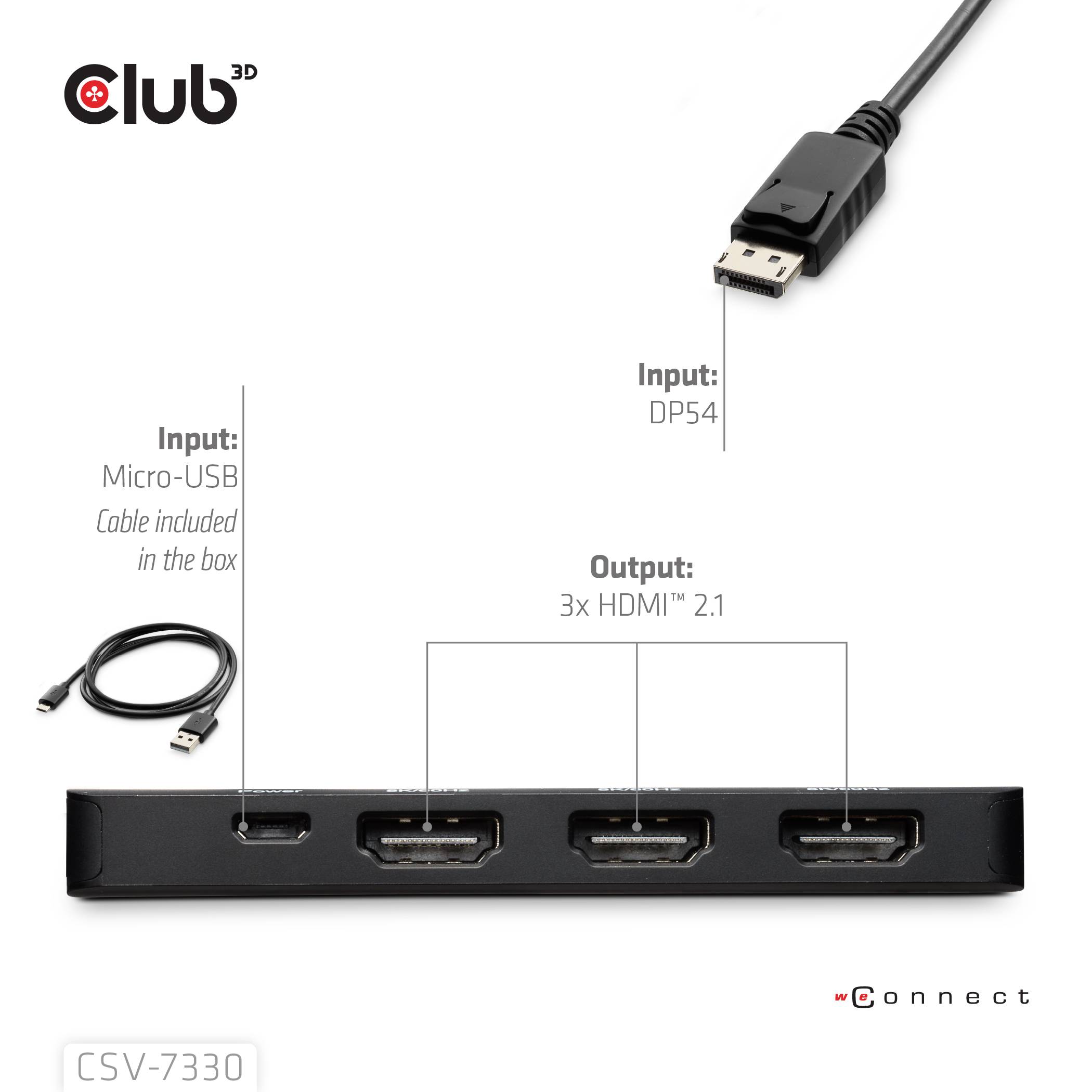 CLUB3D CSV-7330, DisplayPort, 5 g, 28 g, 8473 3020