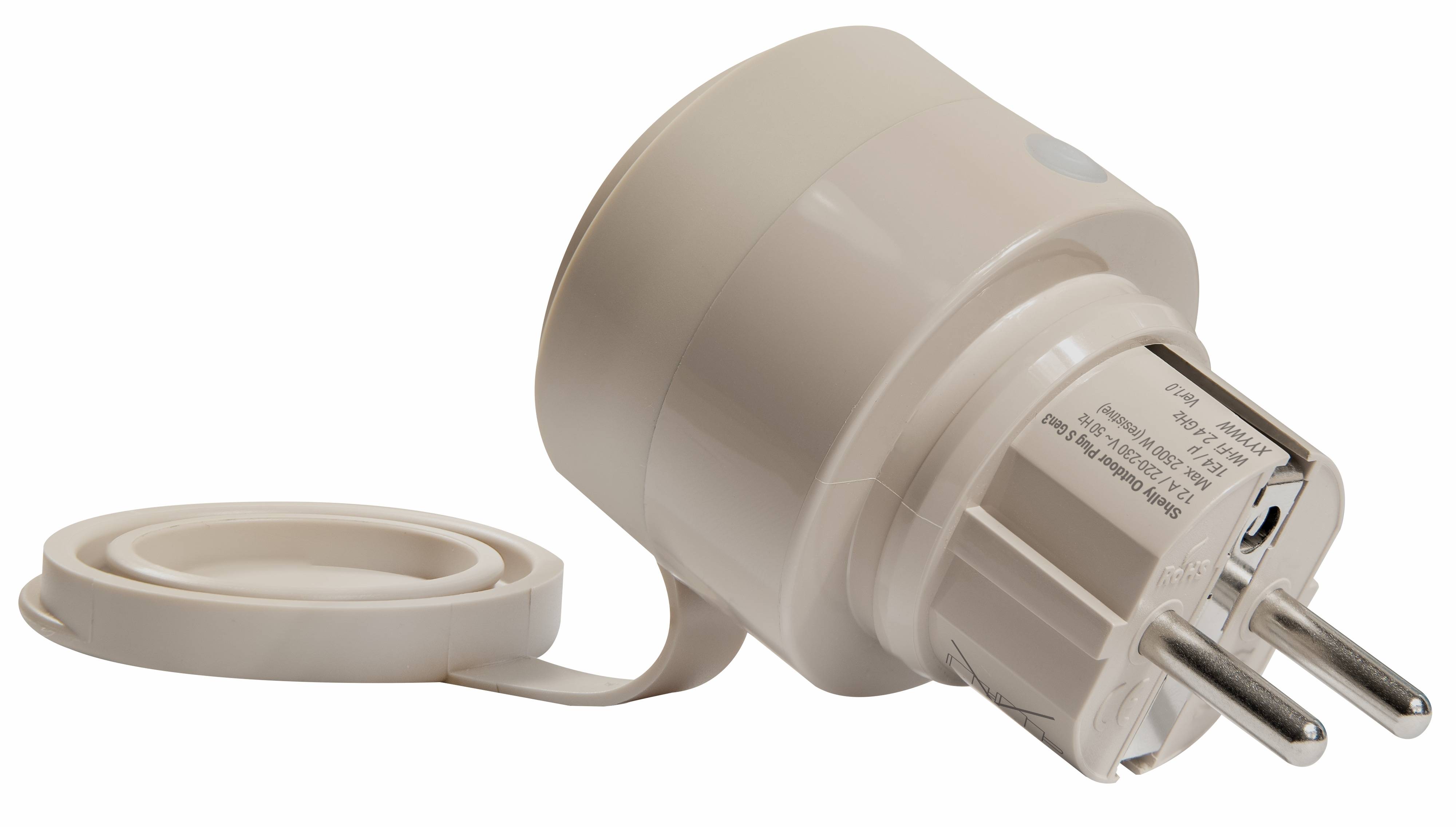 Shelly Plug S MTR Gen3 IP44 12A intelligente Außensteckdose