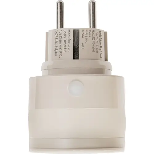 SHELLY WLAN-Steckdose Plug S Gen3, Outdoor, Matter SHELLY WLAN-Steckdose Plug S Gen3, Outdoor, Matter