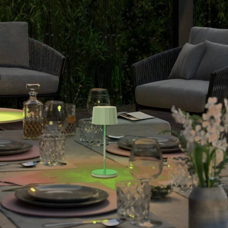 MÜLLER-LICHT LED-Akku-Tischleuchte OLEA, 2,2W, 200lm, RGB, hellgrün