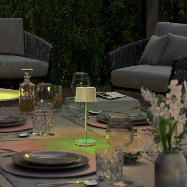 MÜLLER-LICHT LED-Akku-Tischleuchte OLEA, 2,2W, 200lm, RGB, sand