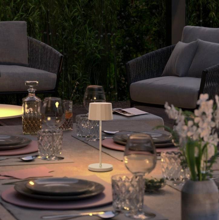 MÜLLER-LICHT LED-Akku-Tischleuchte OLEA, 2,2W, 200lm, RGB, sand