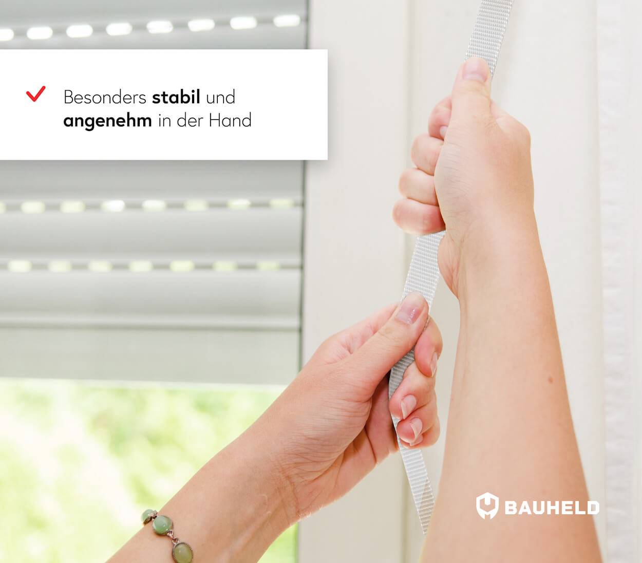 BAUHELD 6m Rollladengurt 18mm Weiß