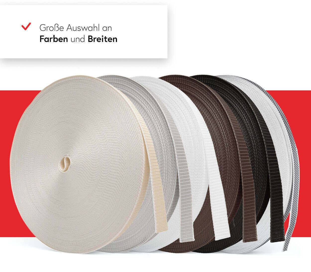 BAUHELD 50m Rollladengurt 20mm Beige
