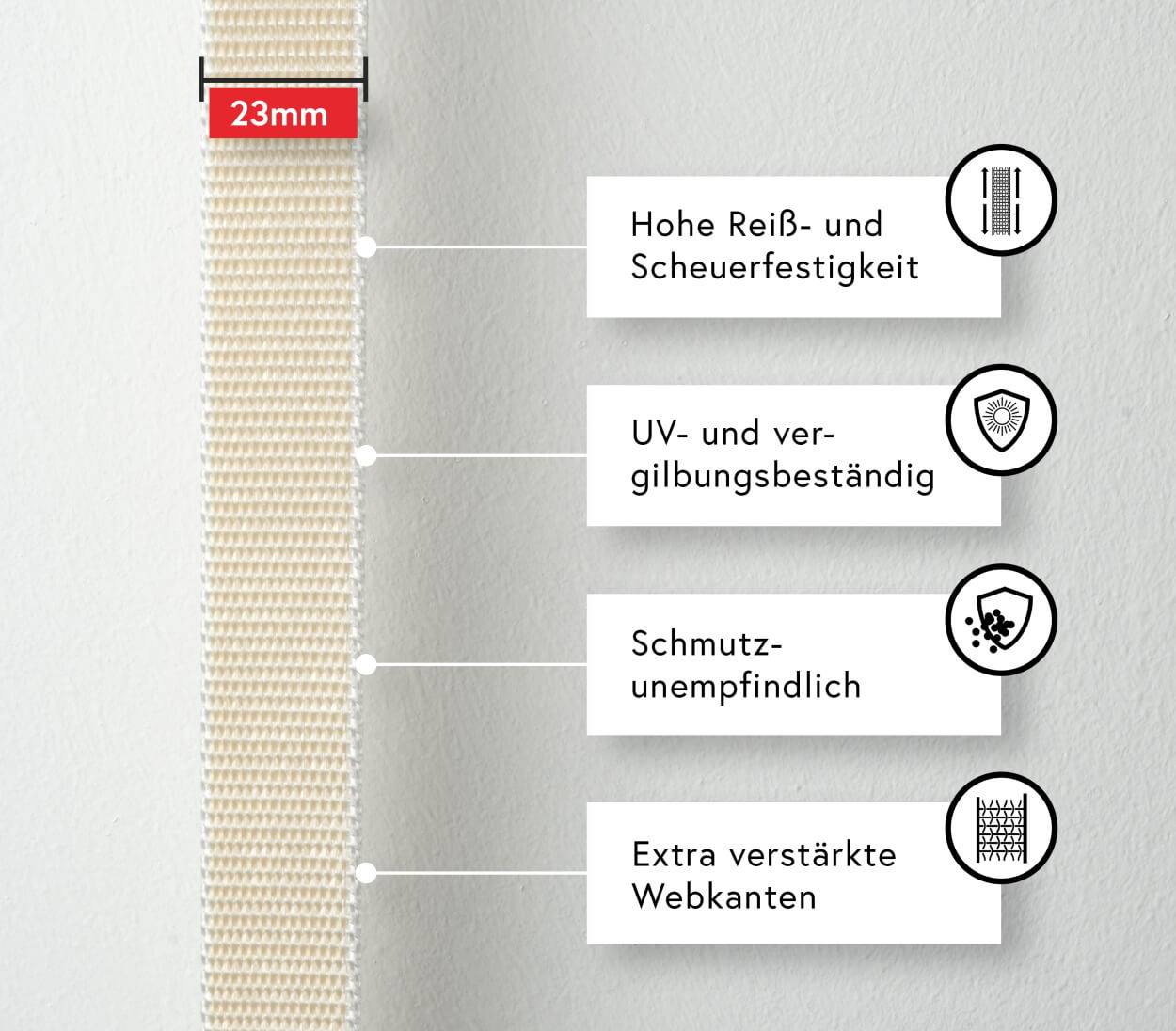 BAUHELD 50m Rollladengurt 23mm Beige