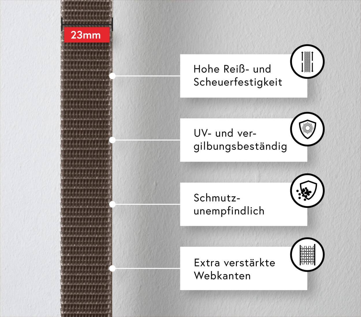 BAUHELD 50m Rollladengurt 23mm Braun