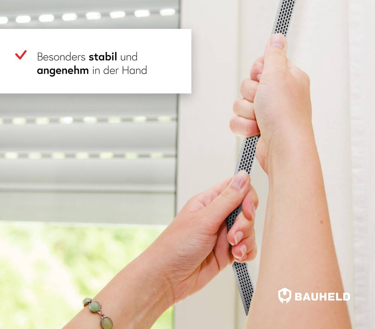 BAUHELD 6m Rollladengurt 14mm Schwarz Weiß