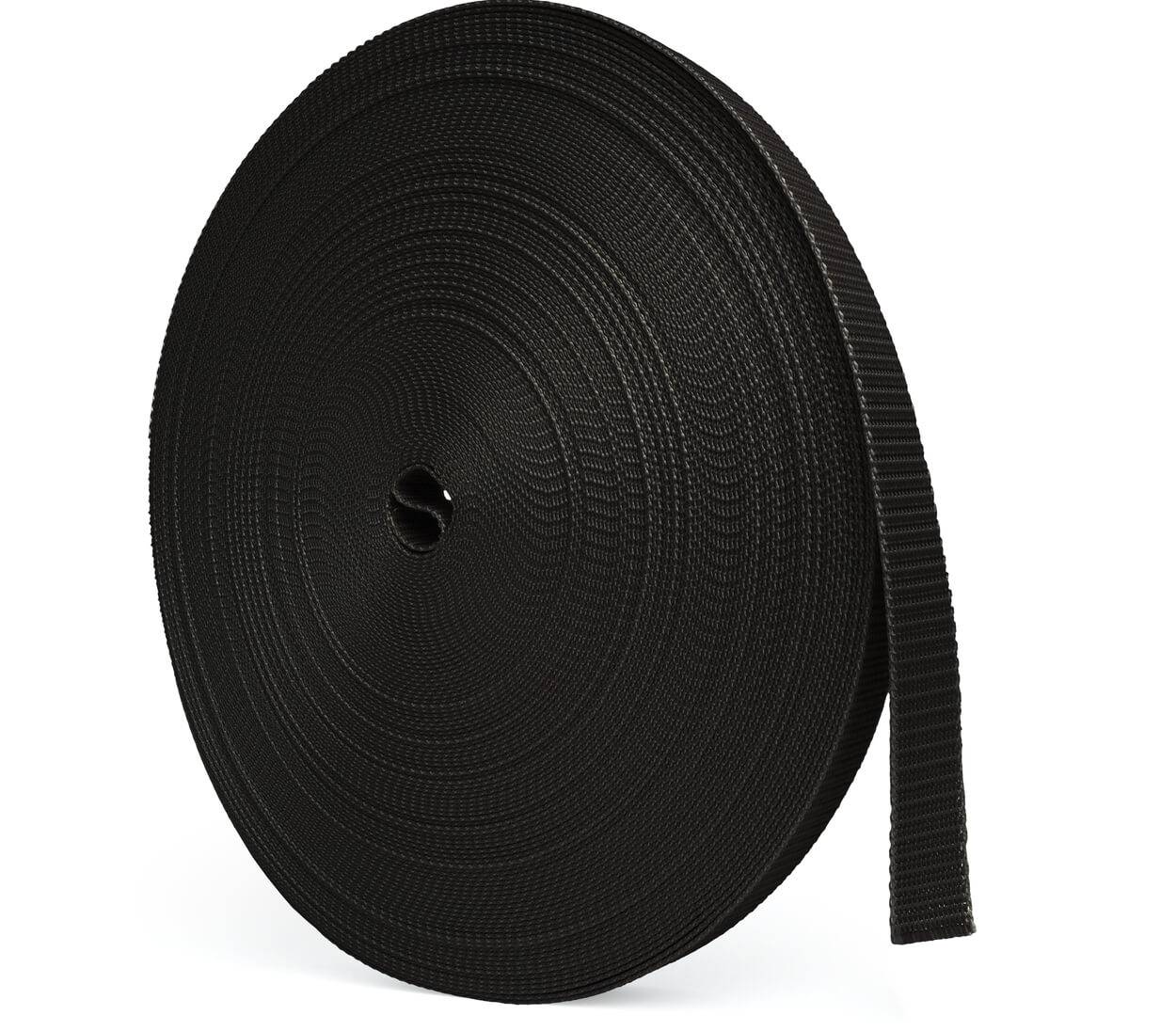 BAUHELD 50m Rollladengurt 23mm Schwarz