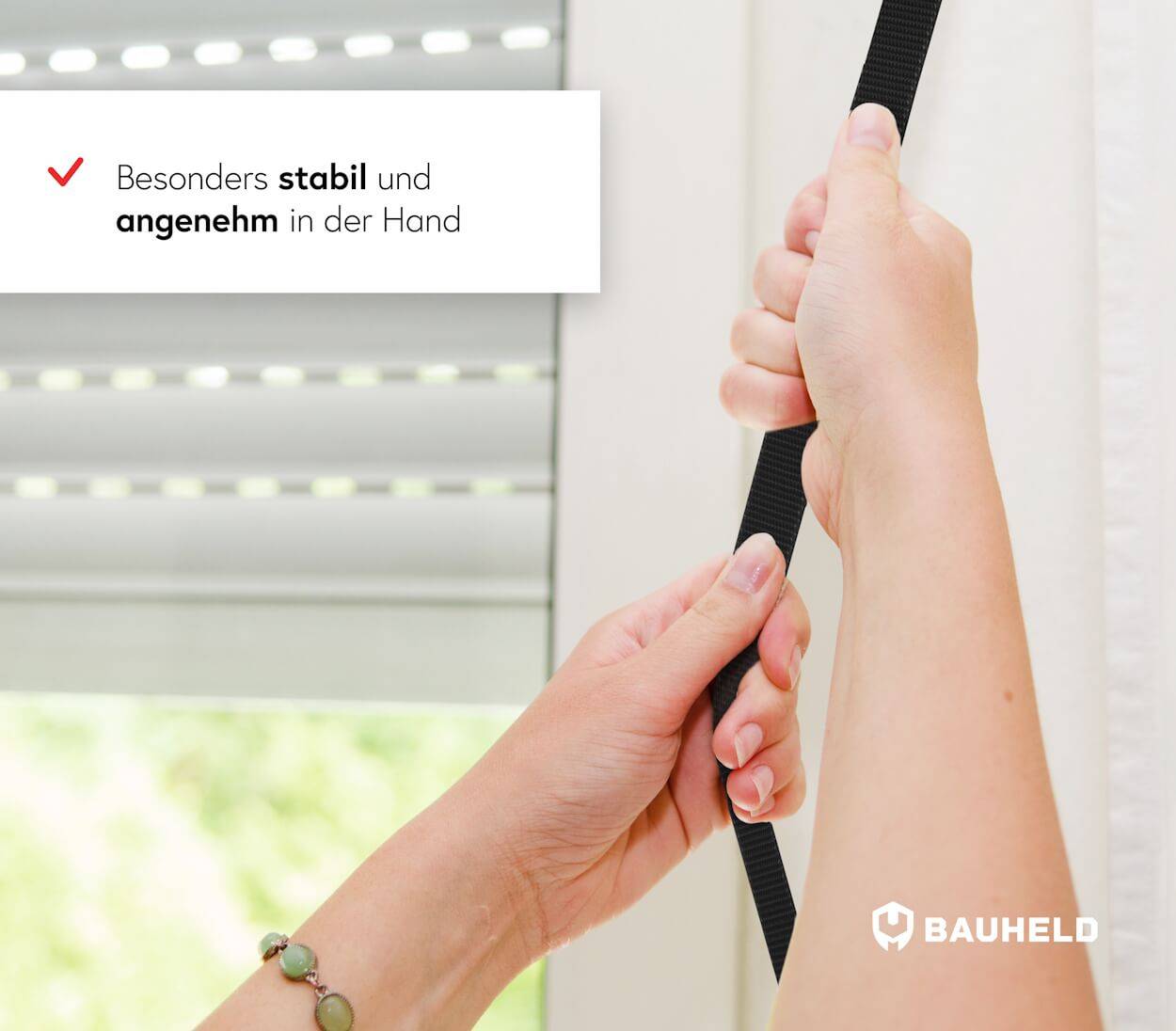 BAUHELD 6m Rollladengurt 23mm Schwarz