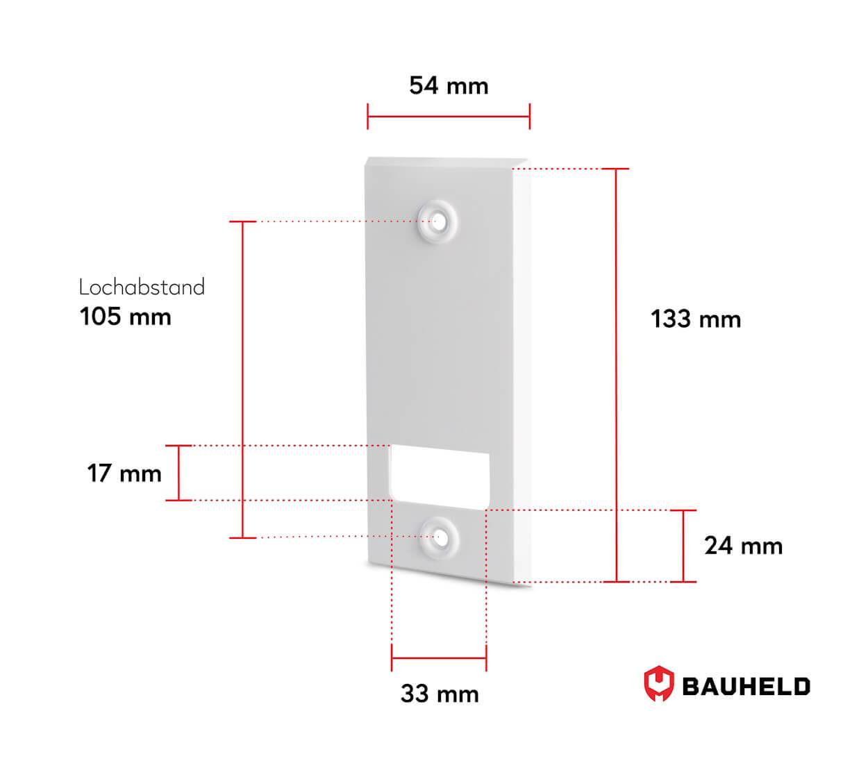 BAUHELD Rollladen Gurtwickler Abdeckplatte 105mm 6 Stück