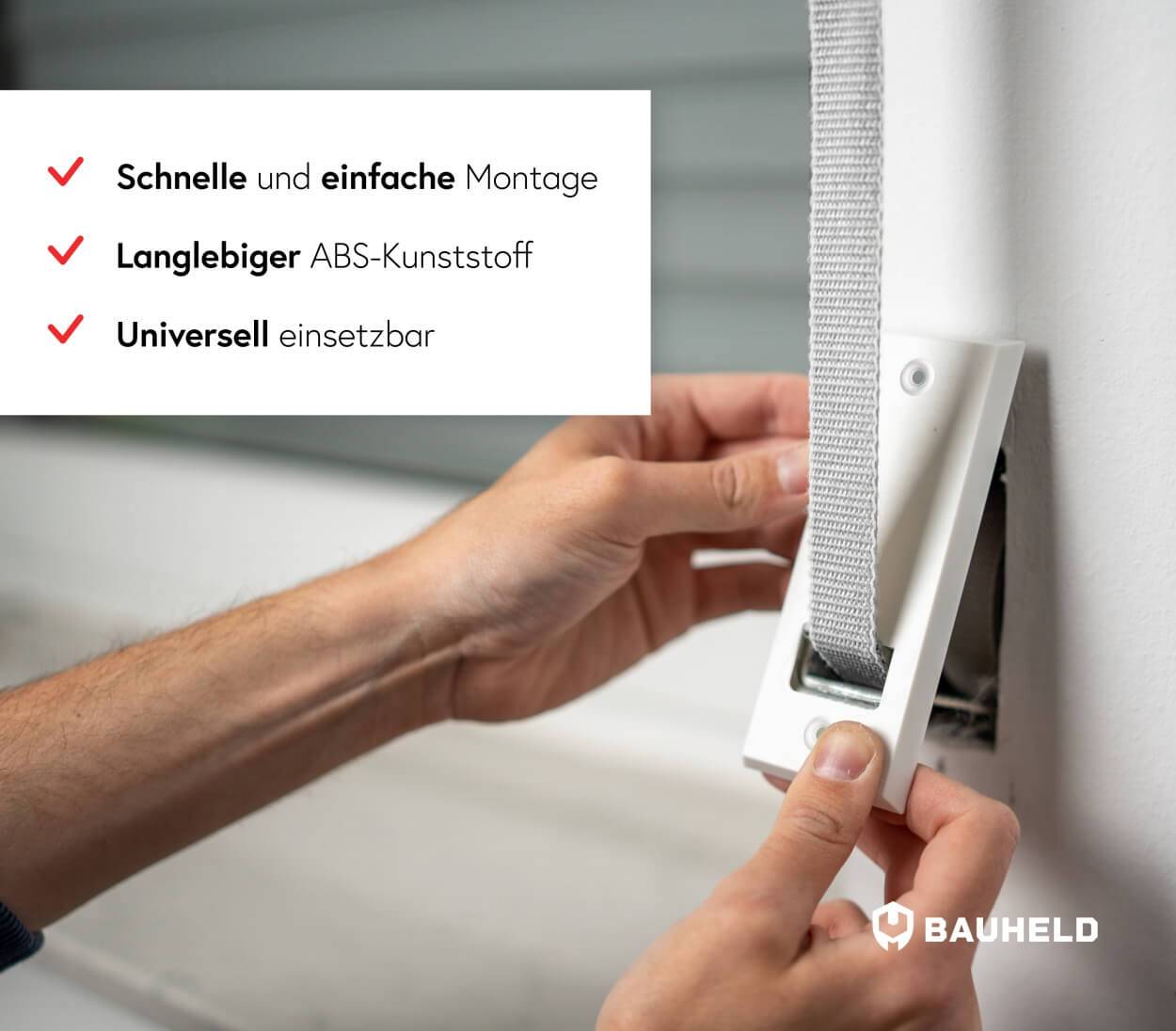 BAUHELD Rollladen Gurtwickler Abdeckplatte 260mm 6 Stück