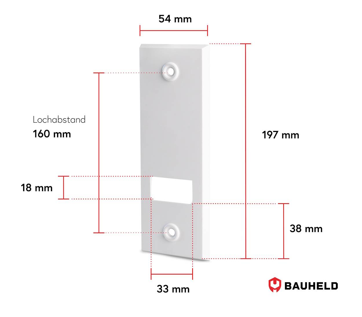 BAUHELD Rollladen Gurtwickler Abdeckplatte 160mm 6 Stück