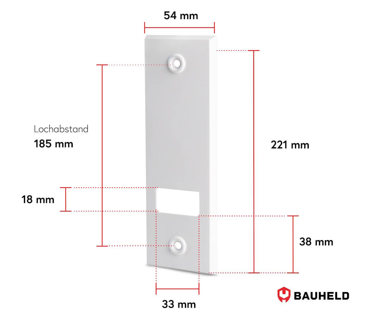BAUHELD Rollladen Gurtwickler Abdeckplatte 185mm 6 Stück