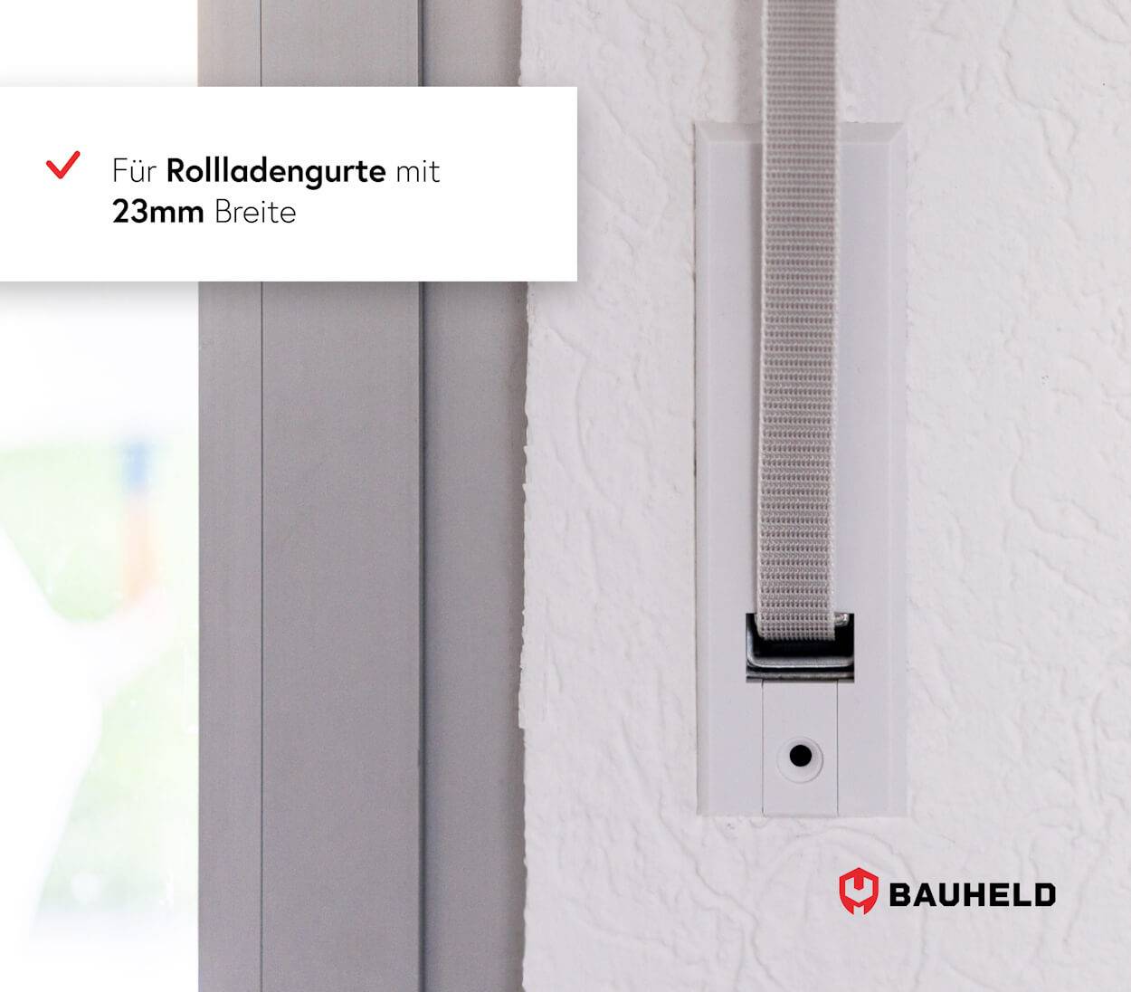 BAUHELD Rollladen Gurtwickler Abdeckplatte ohne Gurtausbau 185 bis 215 mm