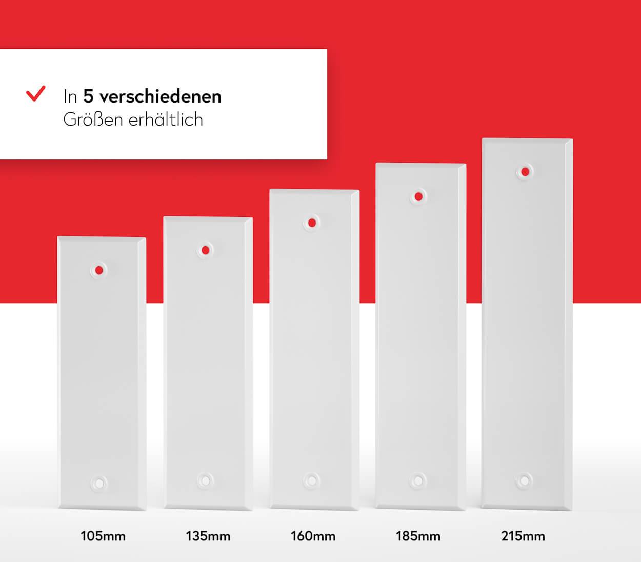 BAUHELD Metall Gurtwickler Abdeckplatte 160mm Geschlossen Beschichtet
