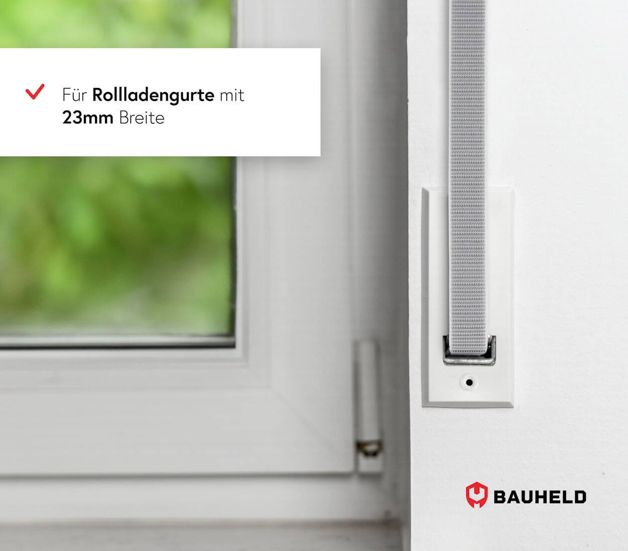 BAUHELD Metall Gurtwickler Abdeckplatte 160mm Offen Beschichtet