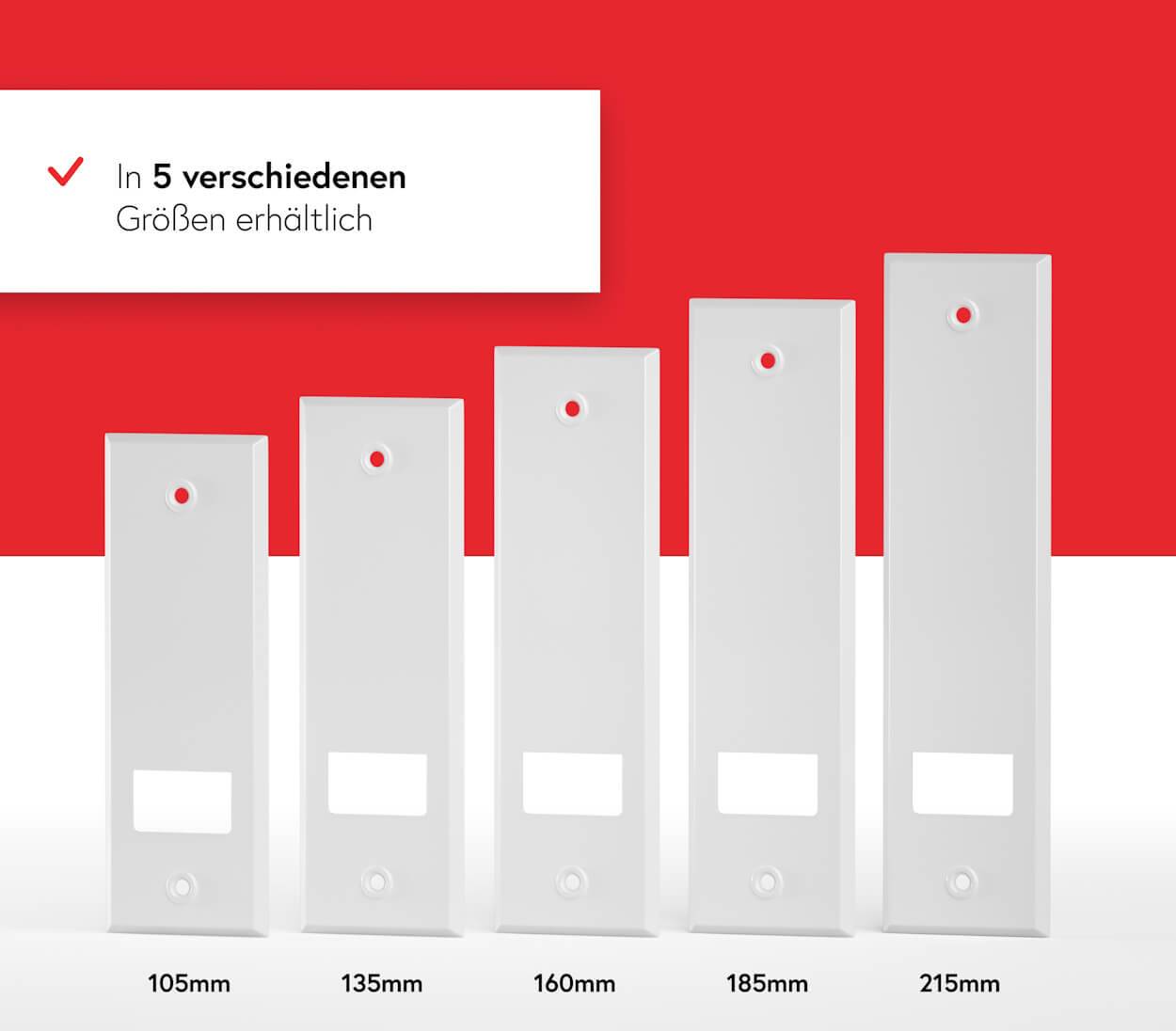 BAUHELD Metall Gurtwickler Abdeckplatte 135mm Offen Beschichtet
