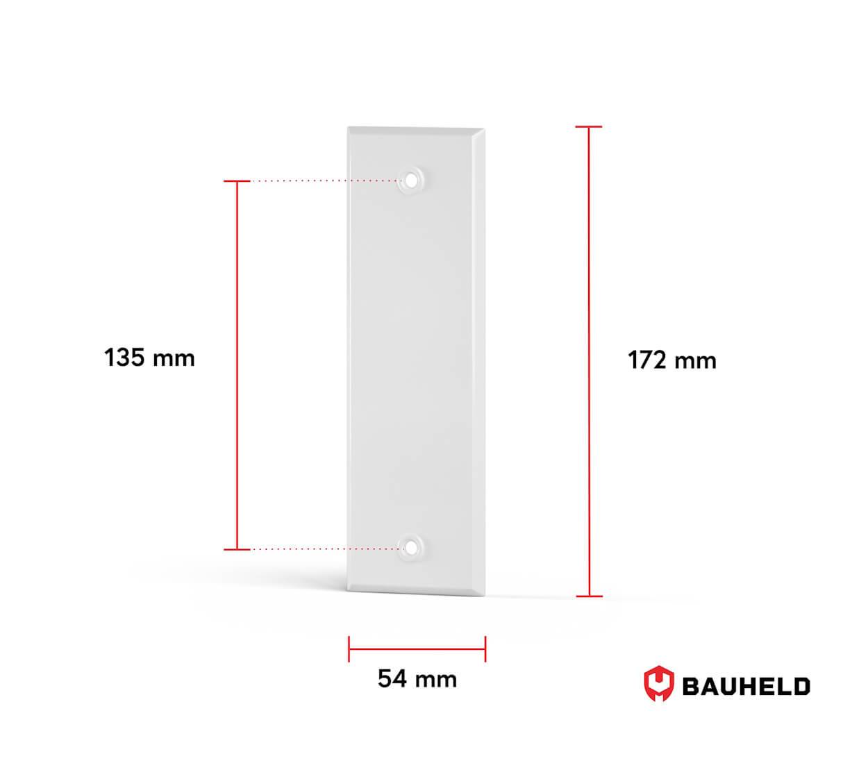 BAUHELD Metall Gurtwickler Abdeckplatte 135mm Geschlossen Beschichtet