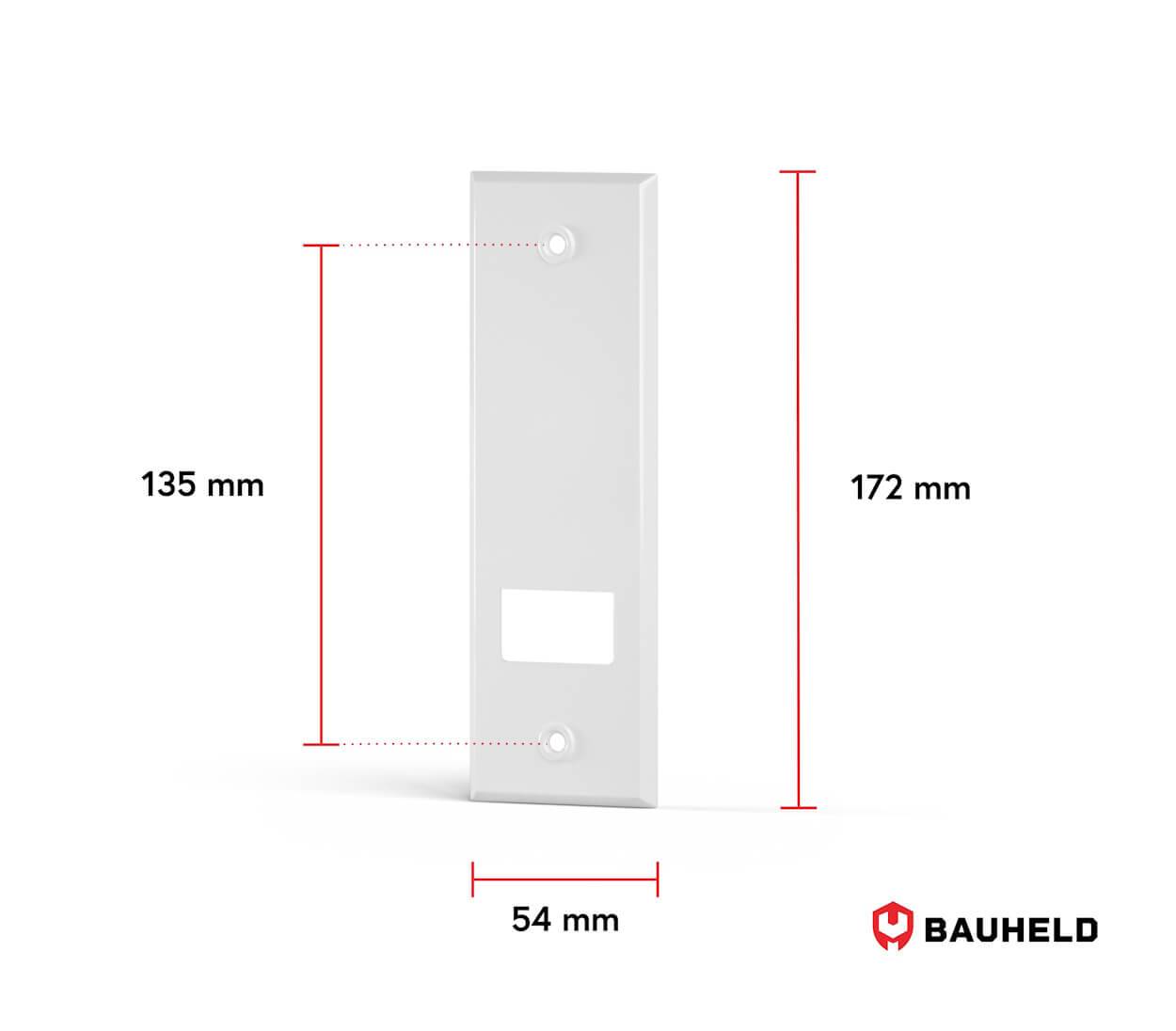 BAUHELD Metall Gurtwickler Abdeckplatte 135mm Offen Beschichtet