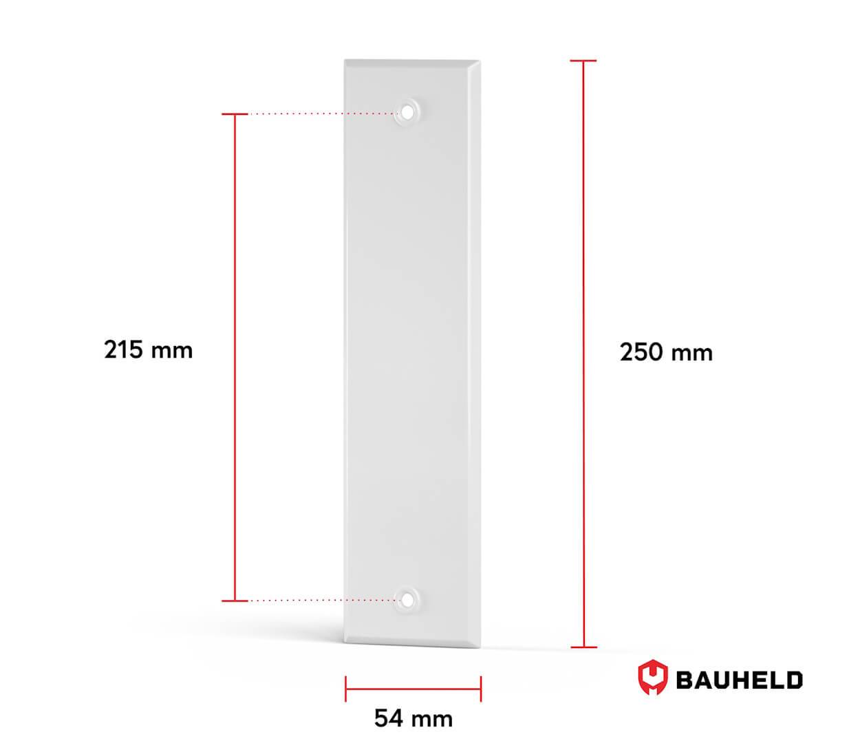 BAUHELD Metall Gurtwickler Abdeckplatte 215mm Geschlossen Beschichtet