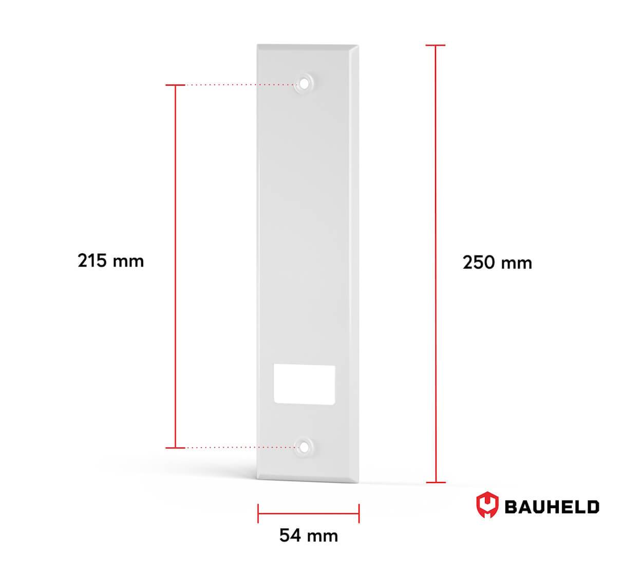 BAUHELD Metall Gurtwickler Abdeckplatte 215mm Offen Beschichtet