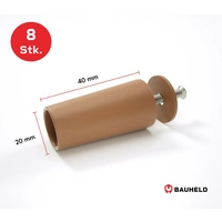 BAUHELD Rollladenstopper 40mm Hellbraun Offen 8 Stück BAUHELD Rollladenstopper 40mm Hellbraun Offen 8 Stück