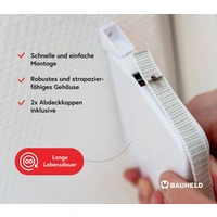 BAUHELD Rollladen Gurtwickler Aufputz 14mm Mini mit Einfädelautomatik Weiß BAUHELD Rollladen Gurtwickler Aufputz 14mm Mini mit Einfädelautomatik Weiß