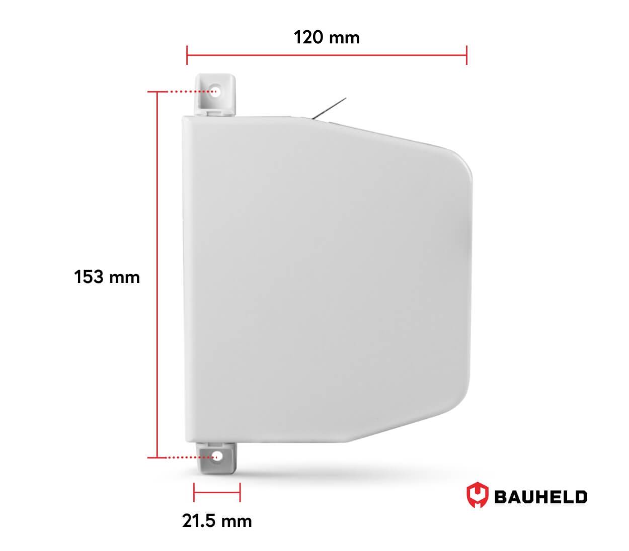 BAUHELD Rollladen Gurtwickler Aufputz 14mm Mini mit Einfädelautomatik Weiß