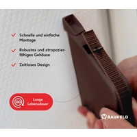 BAUHELD Rollladen Gurtwickler Aufputz 14mm Mini mit Einfädelautomatik Braun BAUHELD Rollladen Gurtwickler Aufputz 14mm Mini mit Einfädelautomatik Braun