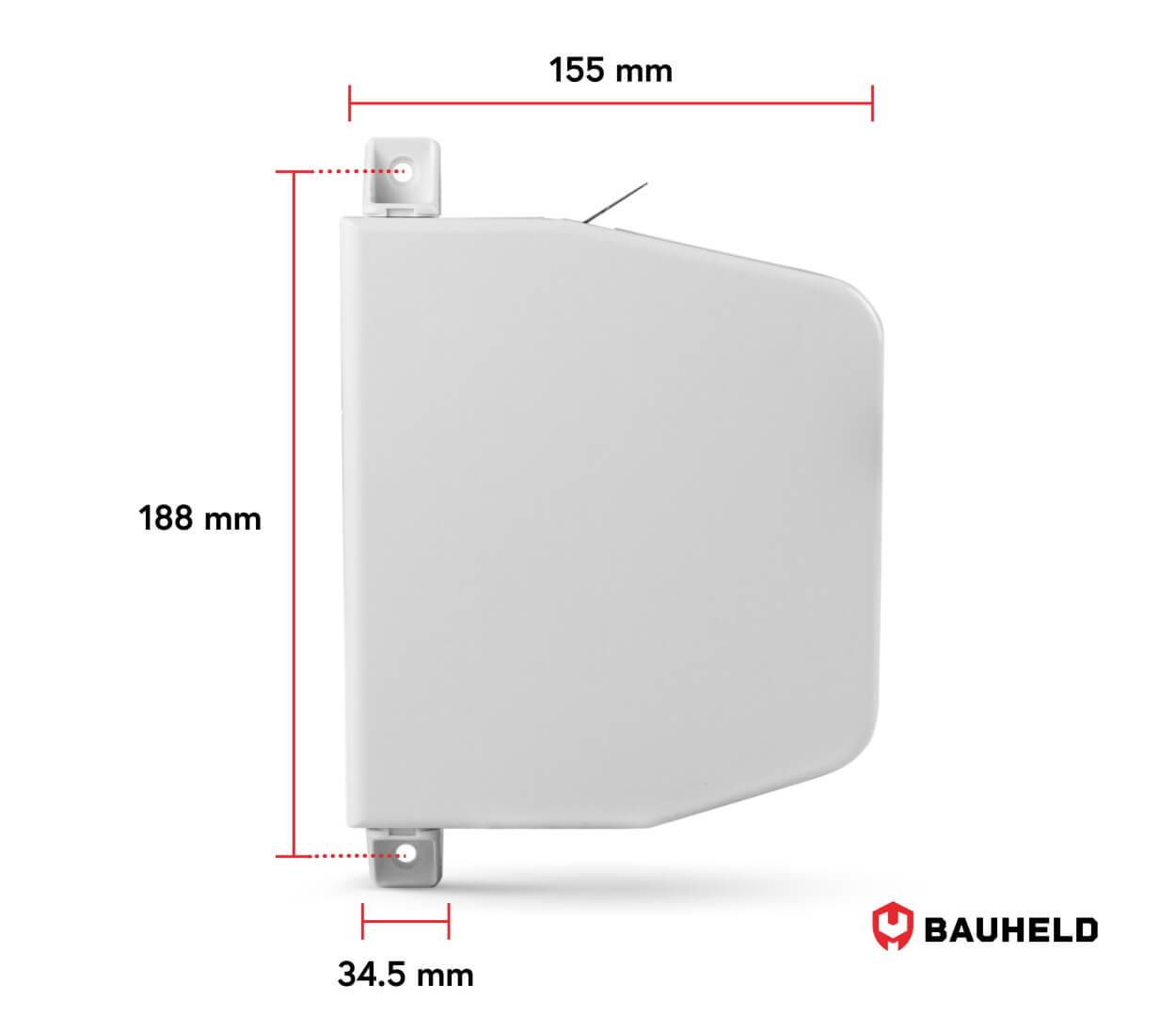 BAUHELD Rollladen Gurtwickler Aufputz 23mm Maxi mit Einfädelautomatik Weiß