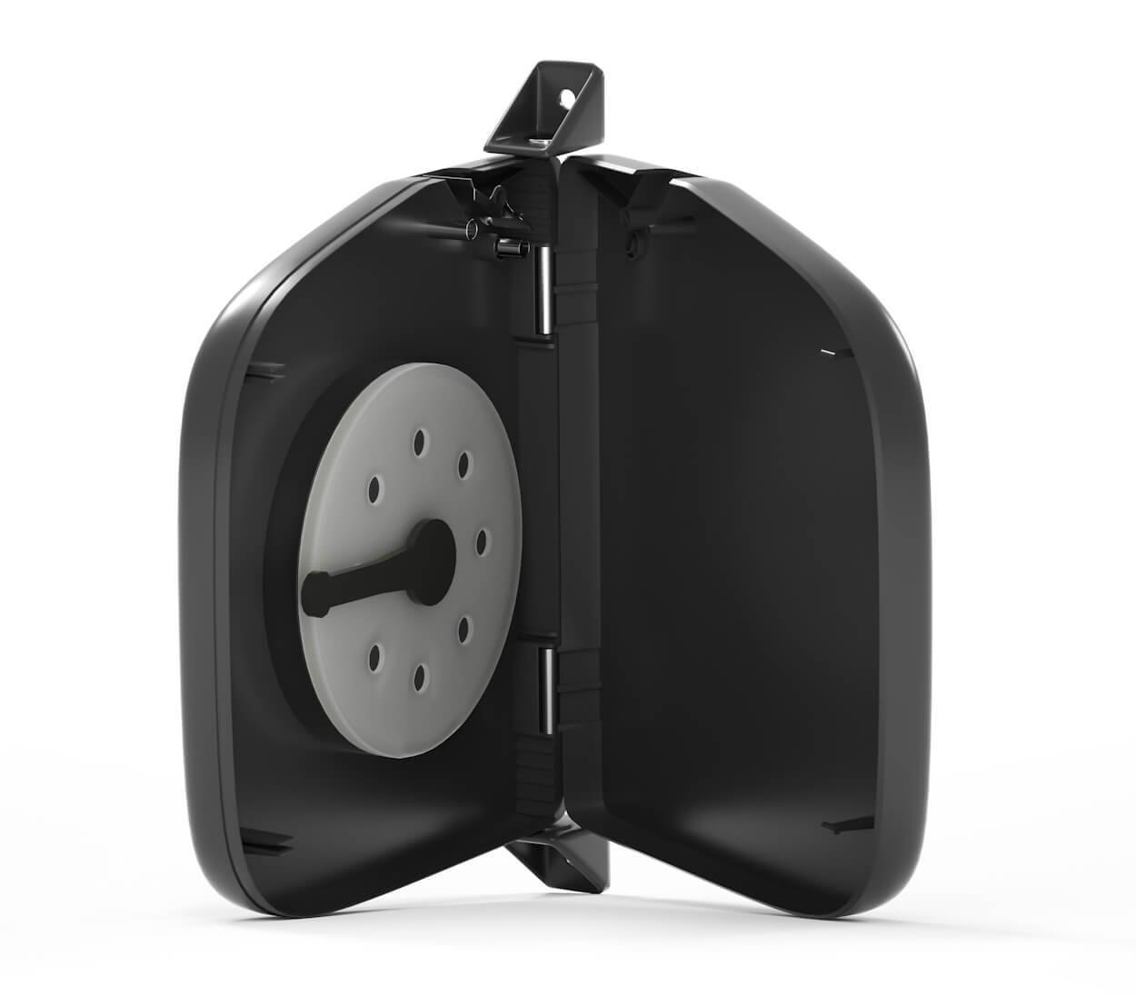 BAUHELD Rollladen Gurtwickler Aufputz 14mm Mini Aufklappbar mit Kunststofftrommel Anthrazit