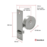 BAUHELD Rollladen Gurtführung 14mm Rolle Braun 5 Stück BAUHELD Rollladen Gurtführung 14mm Rolle Braun 5 Stück