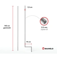 BAUHELD Rollladen Kurbelstange 140cm Grau BAUHELD Rollladen Kurbelstange 140cm Grau