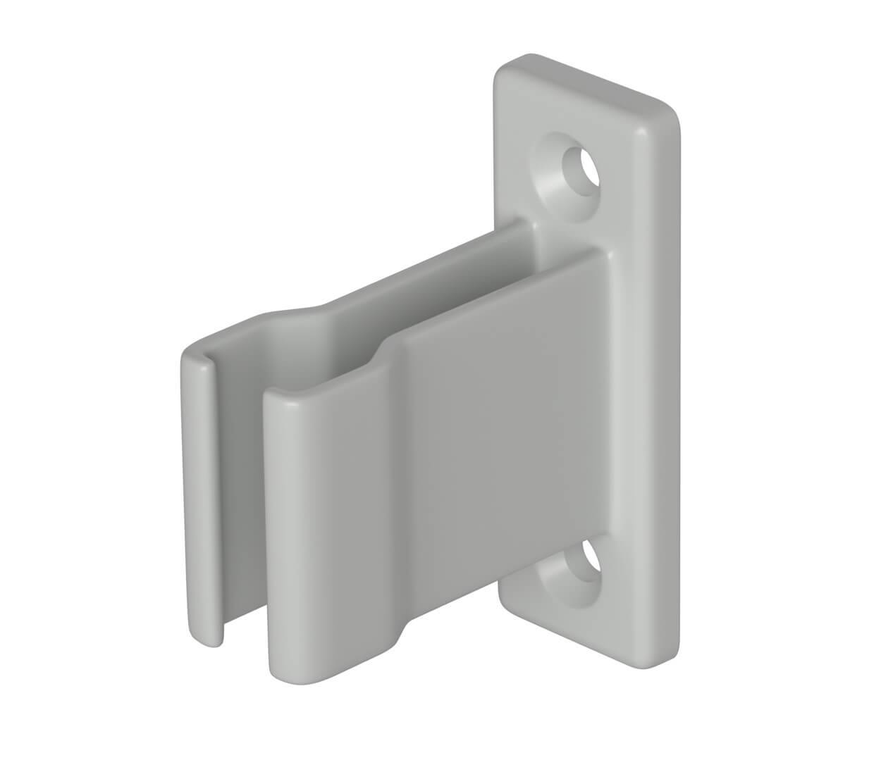 BAUHELD Rollladen Kurbelhalter Einfach 25mm Grau