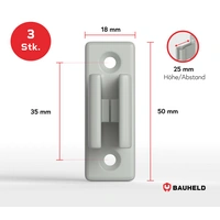 BAUHELD Rollladen Kurbelhalter Einfach 25mm Grau BAUHELD Rollladen Kurbelhalter Einfach 25mm Grau