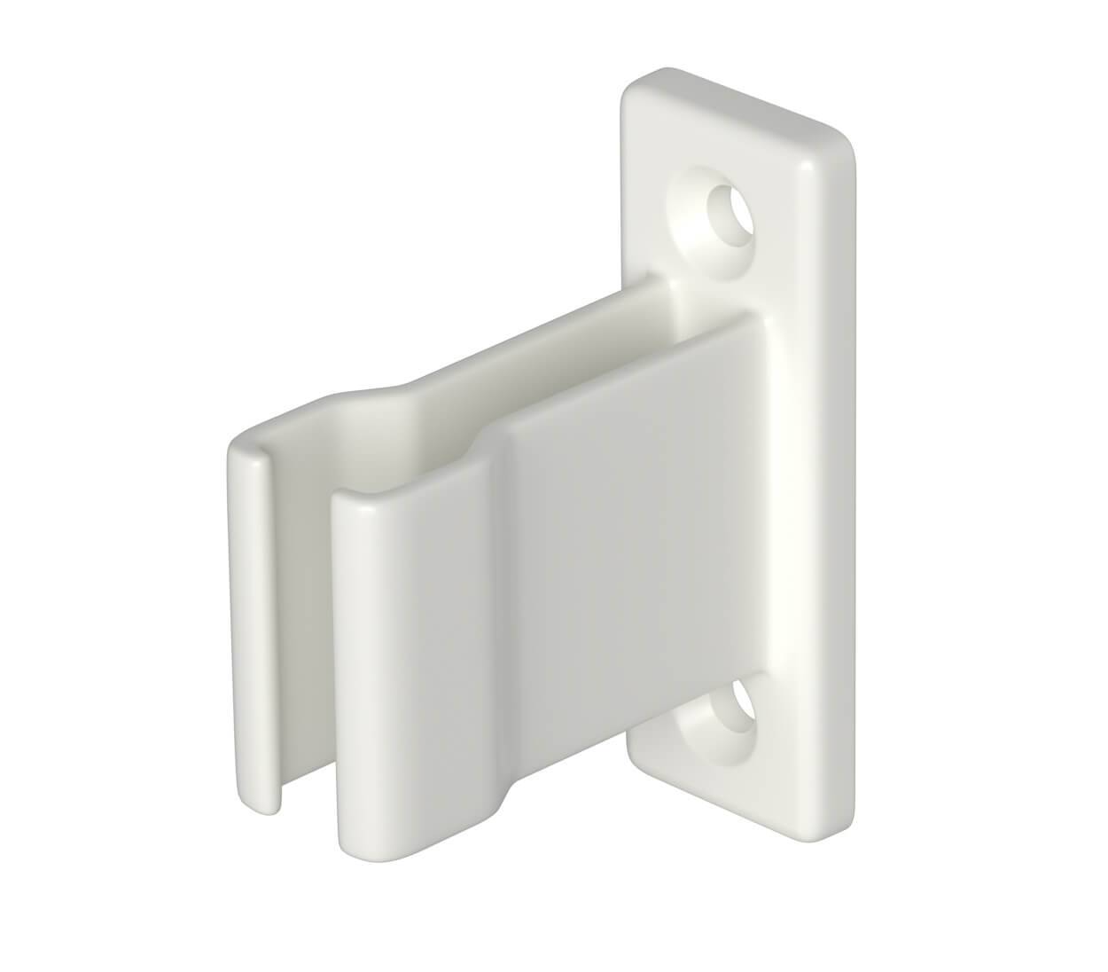 BAUHELD Rollladen Kurbelhalter Einfach 25mm Weiß