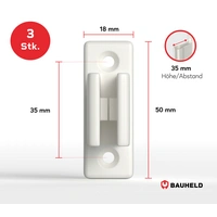 BAUHELD Rollladen Kurbelhalter Einfach 35mm Weiß BAUHELD Rollladen Kurbelhalter Einfach 35mm Weiß