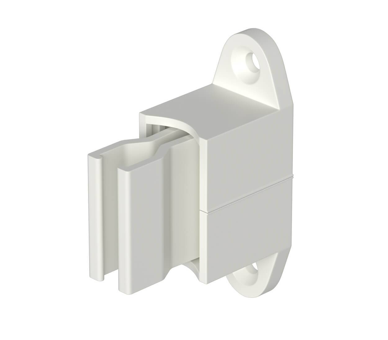 BAUHELD Rollladen Kurbelhalter Höhenverstellbar Weiß